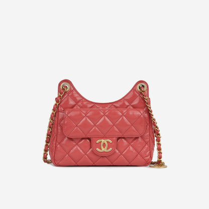 Chanel Cruise 2023 Small Hobo Bag - Coral
