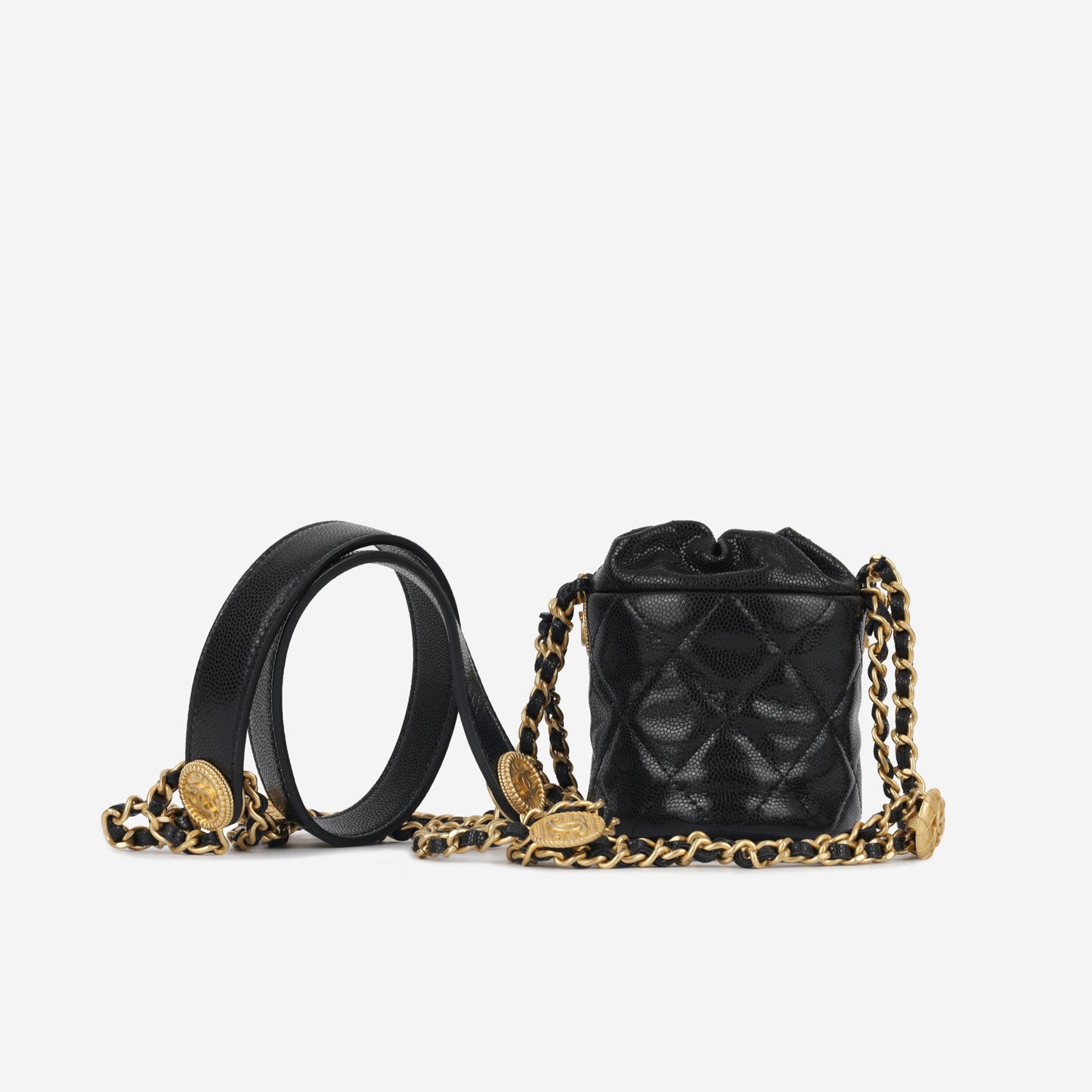 Chanel Vanity Caviar Black Clutch Style 12