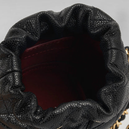 Chanel Vanity Caviar Black Clutch Style 12