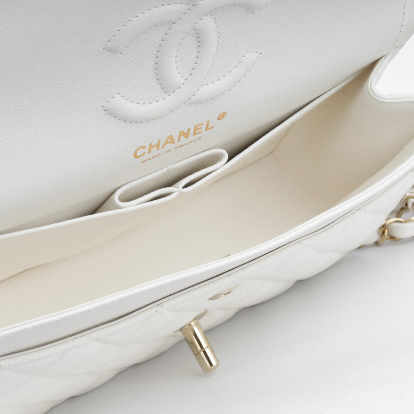 Chanel Classic Flap Lambskin Gold Shoulder Bag Style 138
