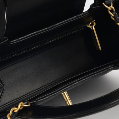 Chanel Kelly Lambskin Black Shoulder Bag Style 6