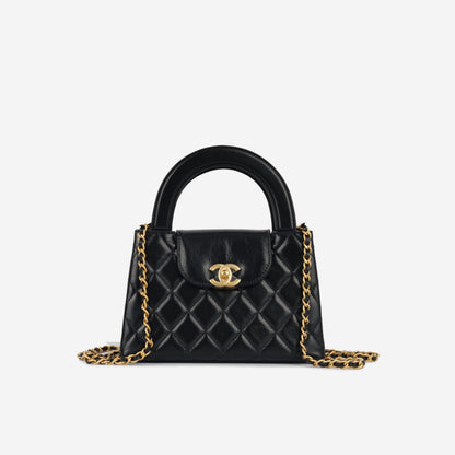 Chanel Kelly Lambskin Black Shoulder Bag Style 6