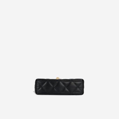 Chanel Kelly Lambskin Black Shoulder Bag Style 4