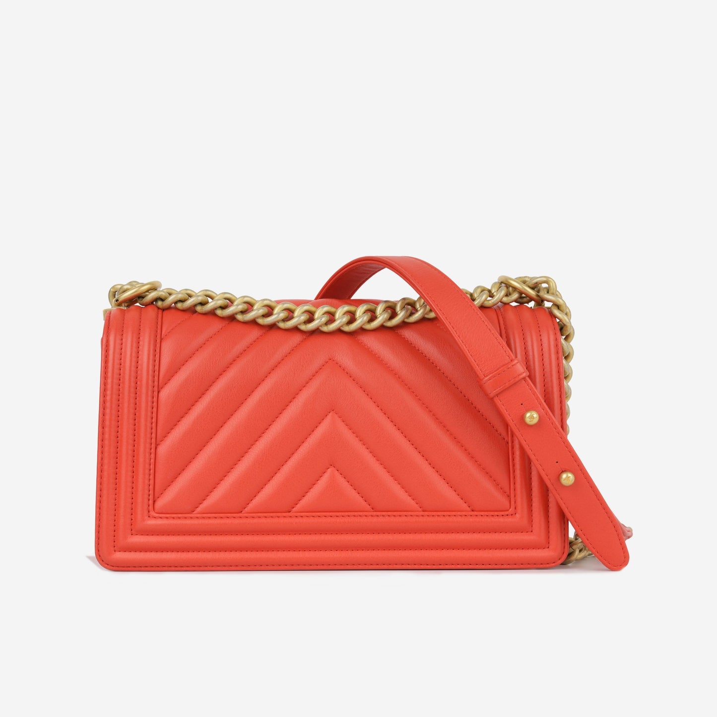 Chanel Boy Bag Lambskin Gold Shoulder Bag Style 6