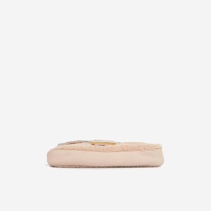 Fendi Baguette Suede Beige Shoulder Bag