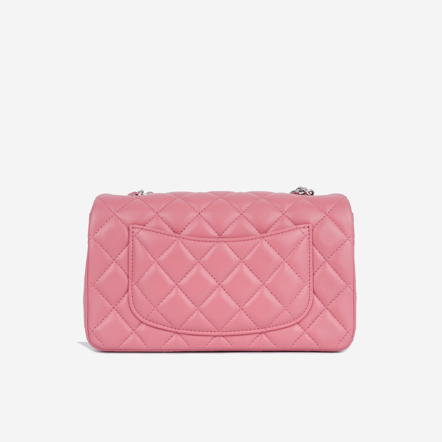 Chanel Classic Flap Lambskin Silver Shoulder Bag Style 32
