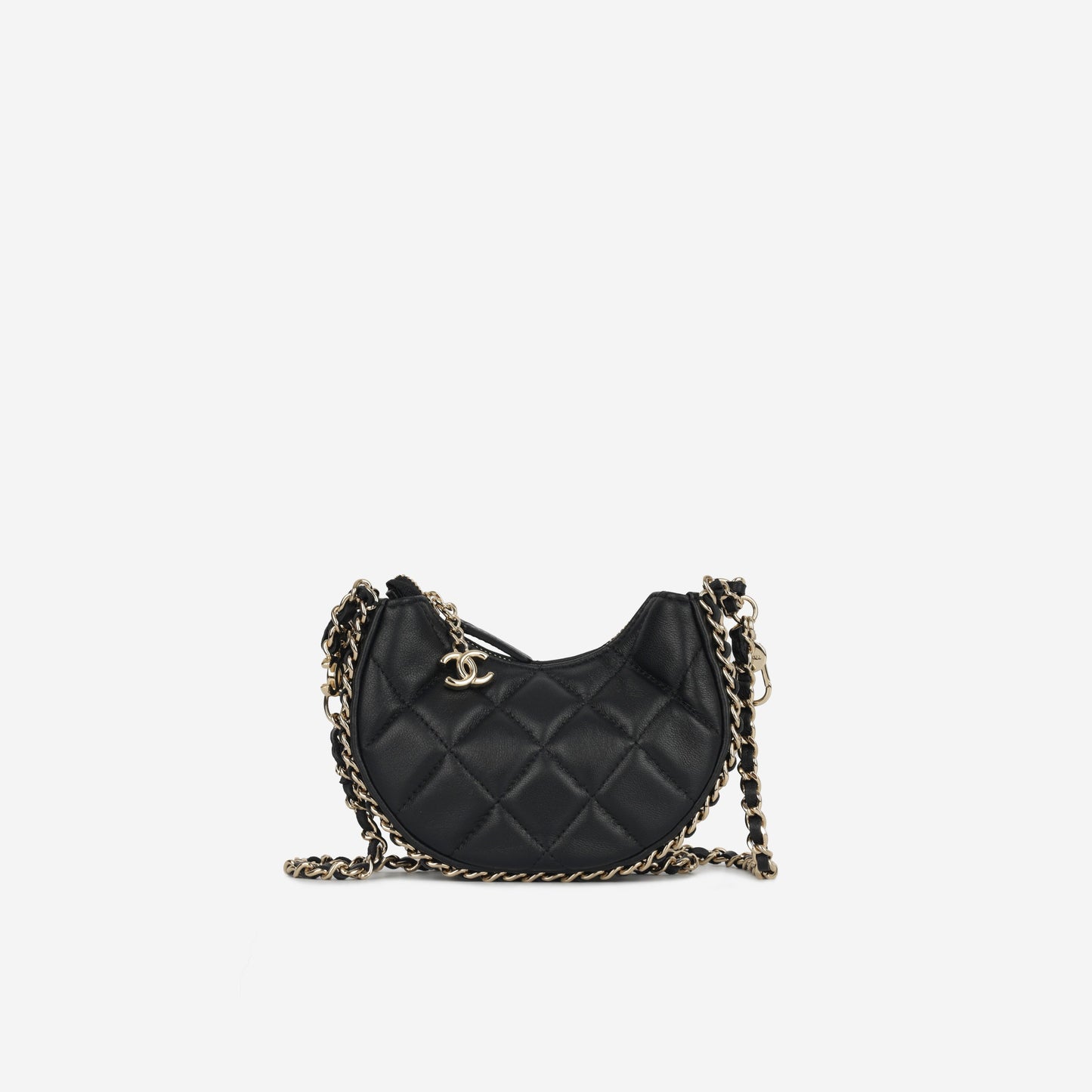 Chanel Lambskin Black Shoulder Bag Style 21