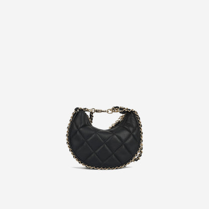 Chanel Lambskin Black Shoulder Bag Style 21