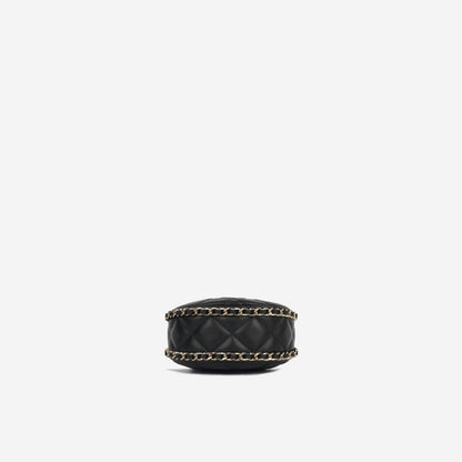 Chanel Lambskin Black Shoulder Bag Style 21