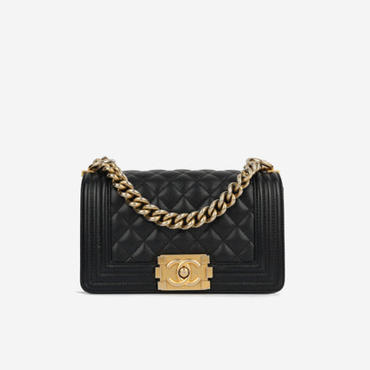 Chanel Small Chanel Boy - Black Caviar