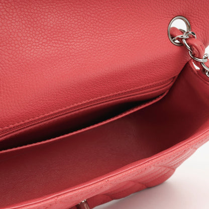 Chanel Classic Flap Lambskin Silver Shoulder Bag Style 37