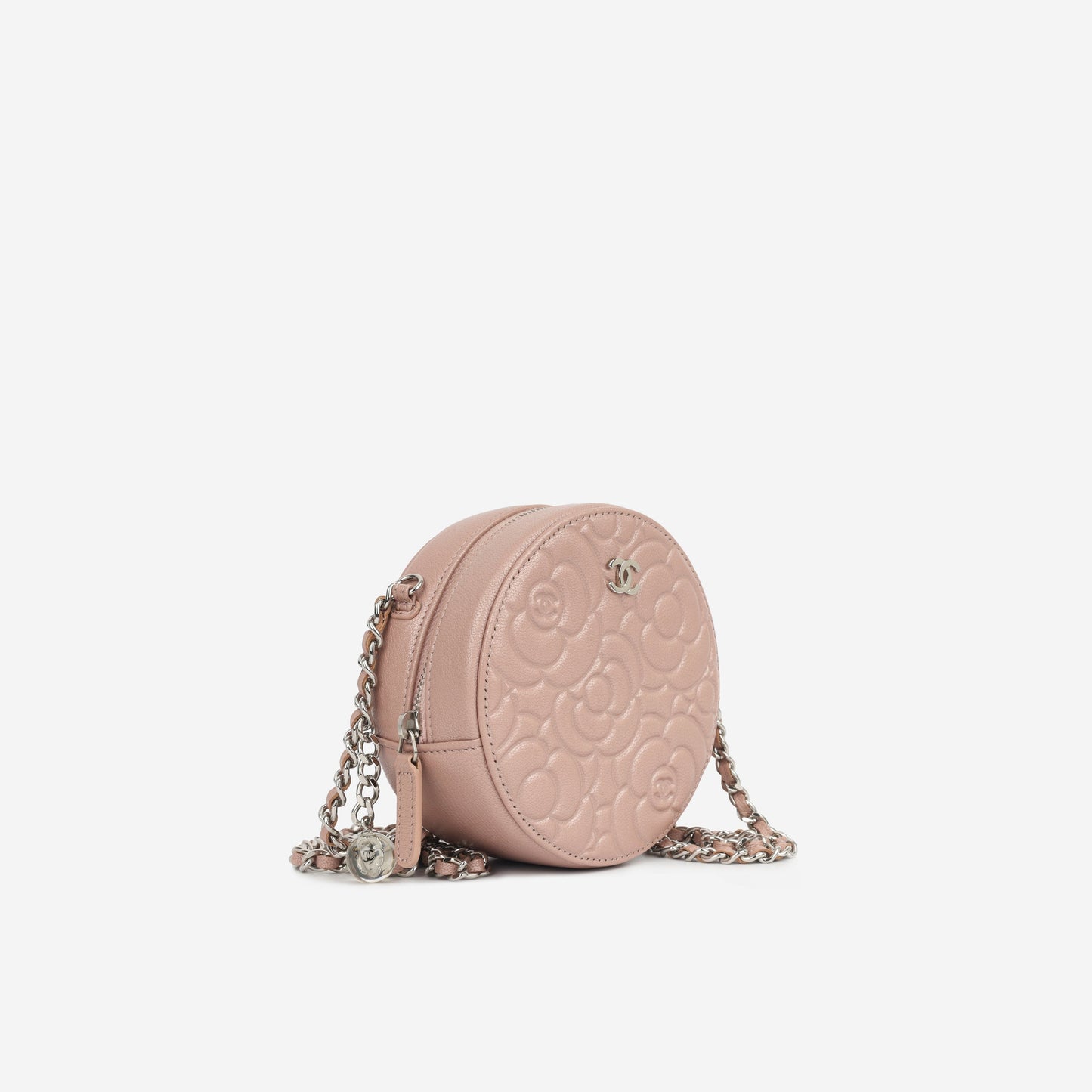 Chanel Camellia Clutch On Chain - Pink