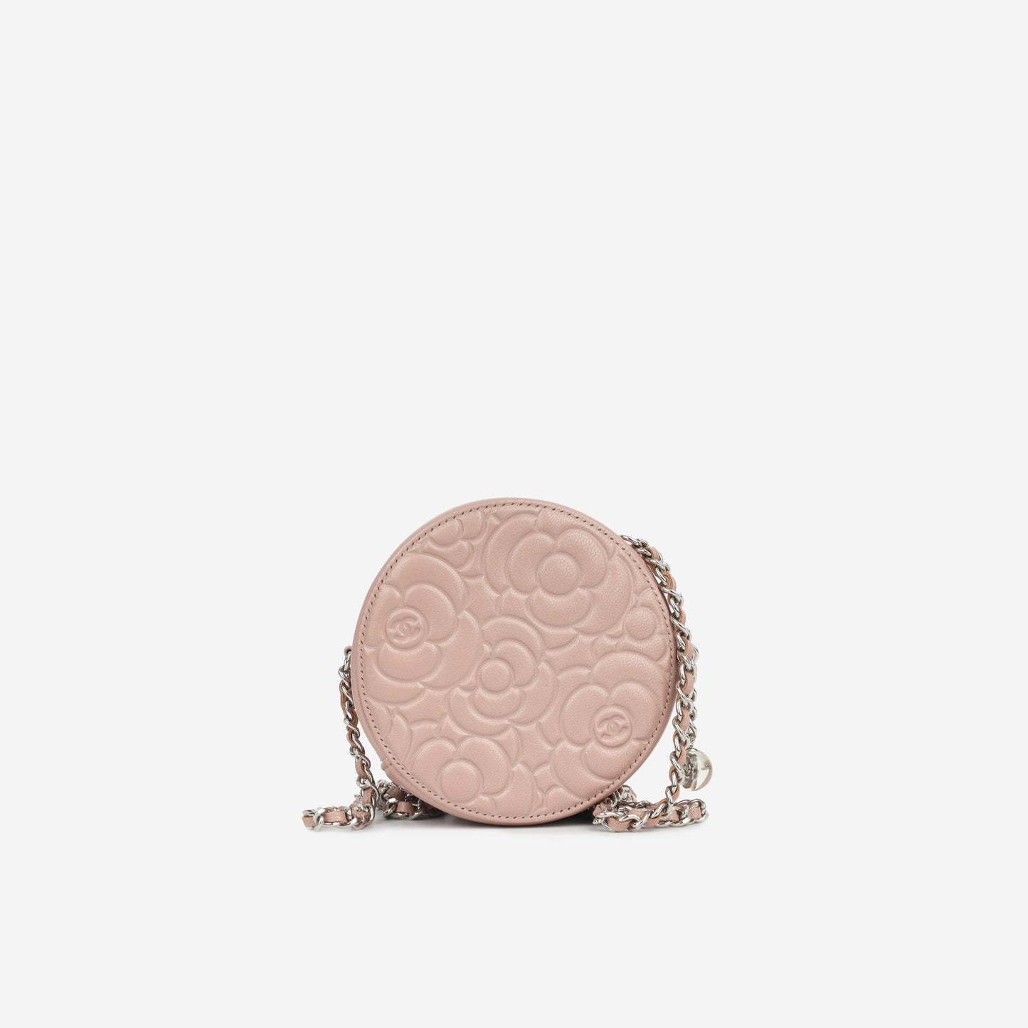 Chanel Camellia Clutch On Chain - Pink