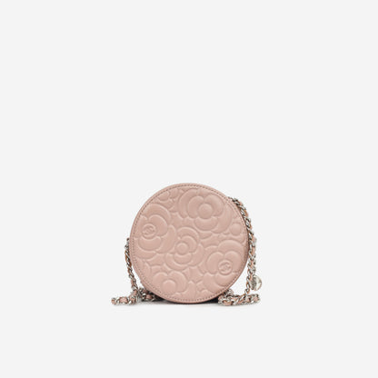 Chanel Camellia Clutch On Chain - Pink