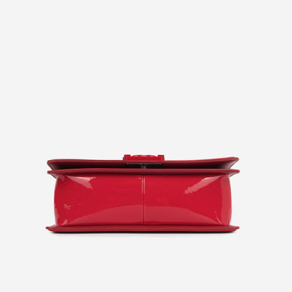 Chanel Boy Bag - Old Medium Red Patent