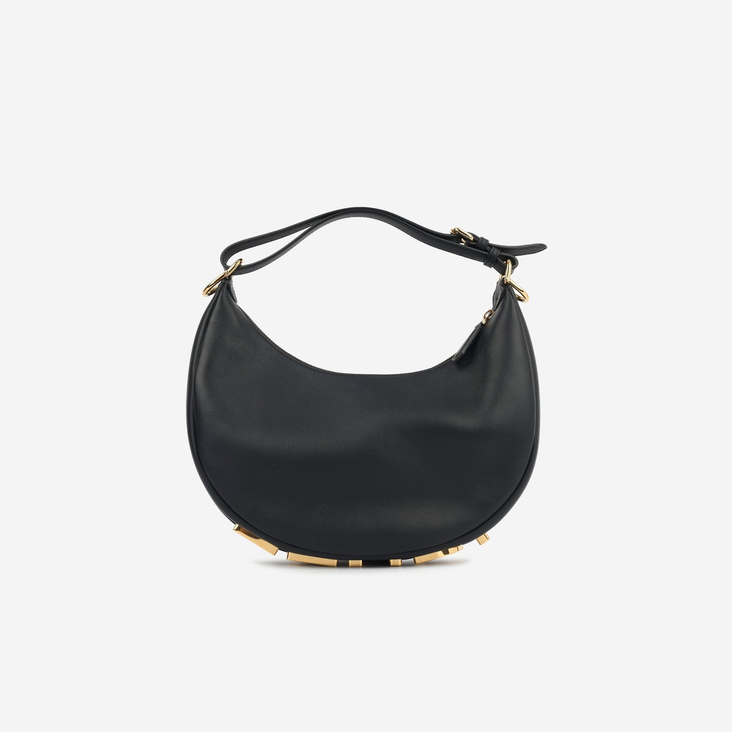 Fendi Fendigraphy Calfskin Black Shoulder Bag