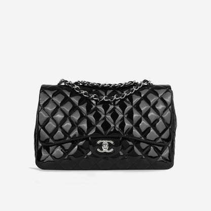 Chanel Classic Flap Lambskin Black Shoulder Bag Style 90