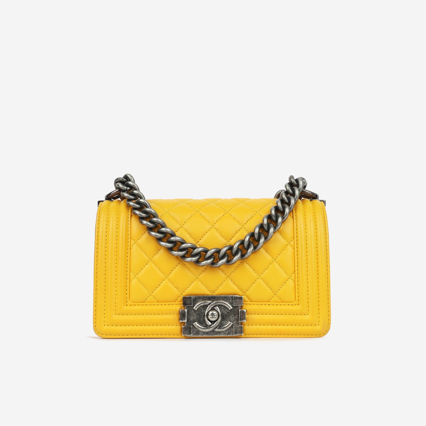 Chanel Boy Bag Lambskin Black Shoulder Bag Style 20