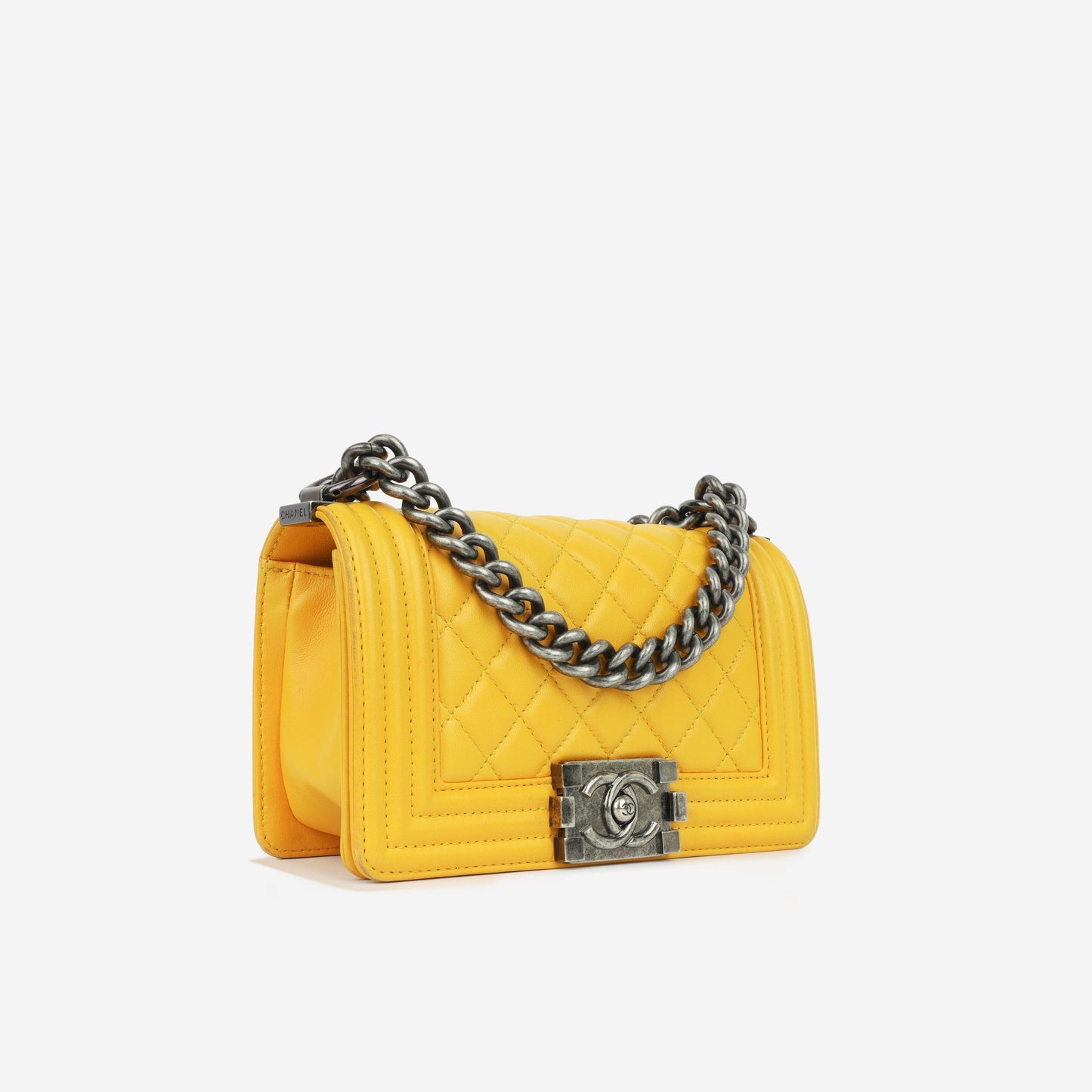 Chanel Boy Bag Lambskin Black Shoulder Bag Style 20