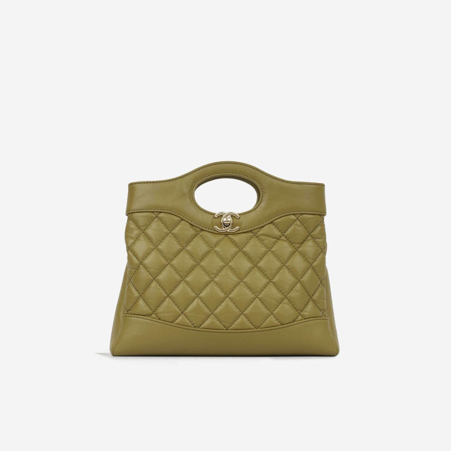Chanel Luxury Calfskin Gold Handbag Calfskin