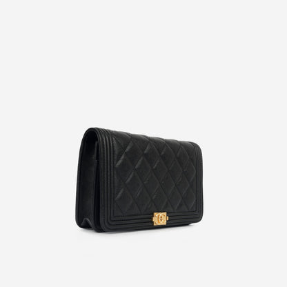 Chanel Boy Bag Lambskin Black Crossbody Style 6