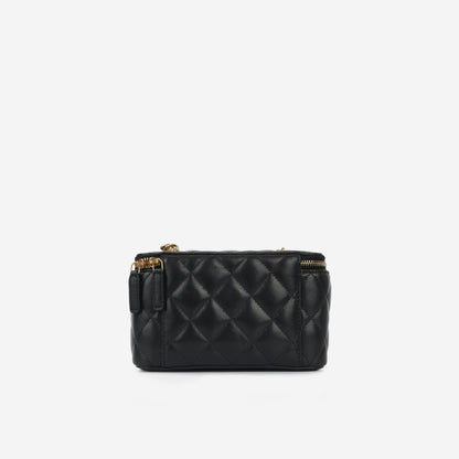 Chanel Vanity Lambskin Black Clutch Style 12