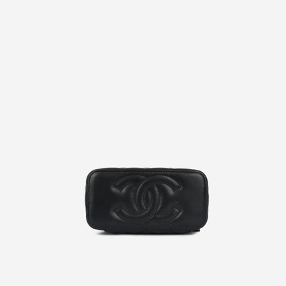 Chanel Vanity Lambskin Black Clutch Style 12
