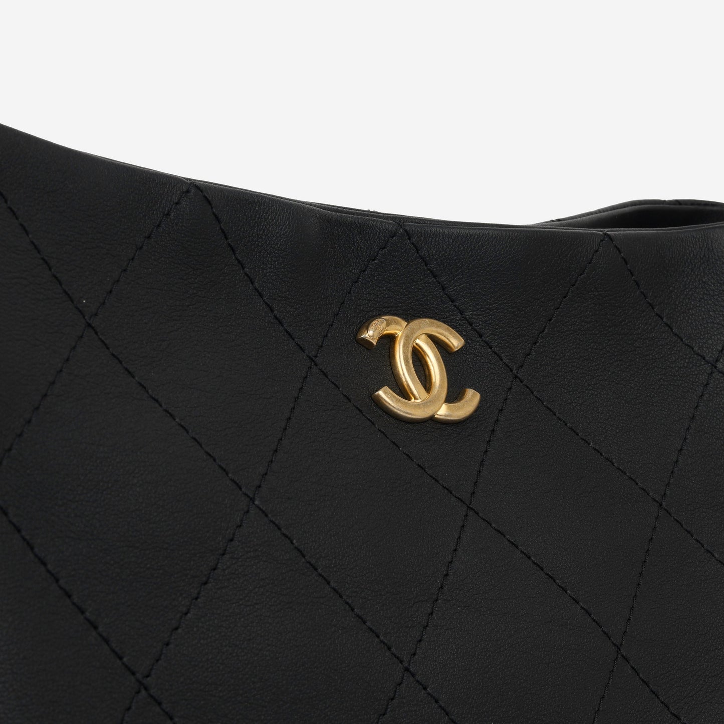 Chanel Hobo Shoulder Bag - Black Calfskin