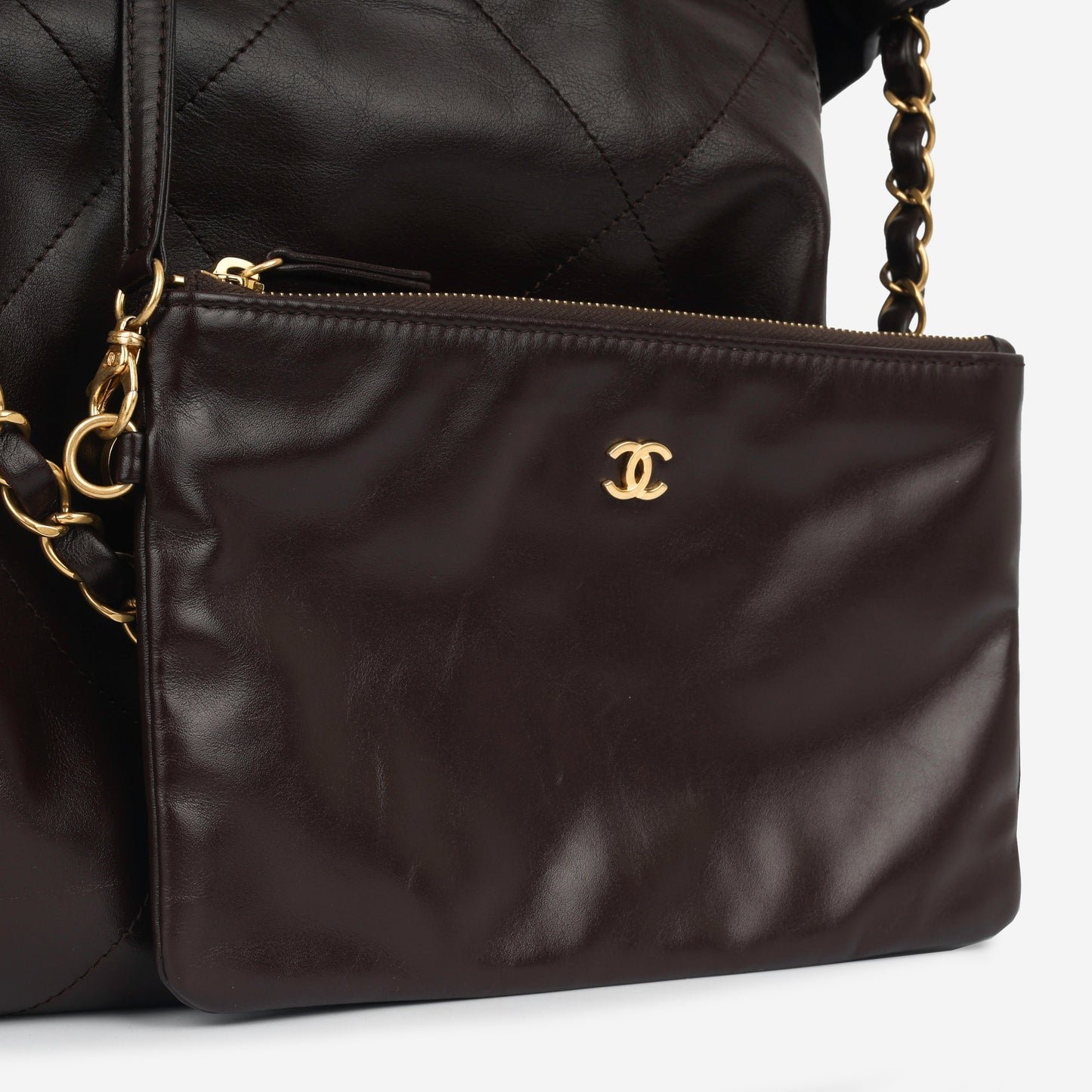 Chanel Luxury Calfskin Gold Tote Bag Style 3