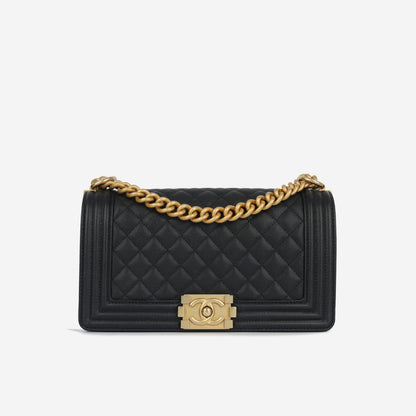 Chanel Boy Bag Caviar Black Shoulder Bag Style 9