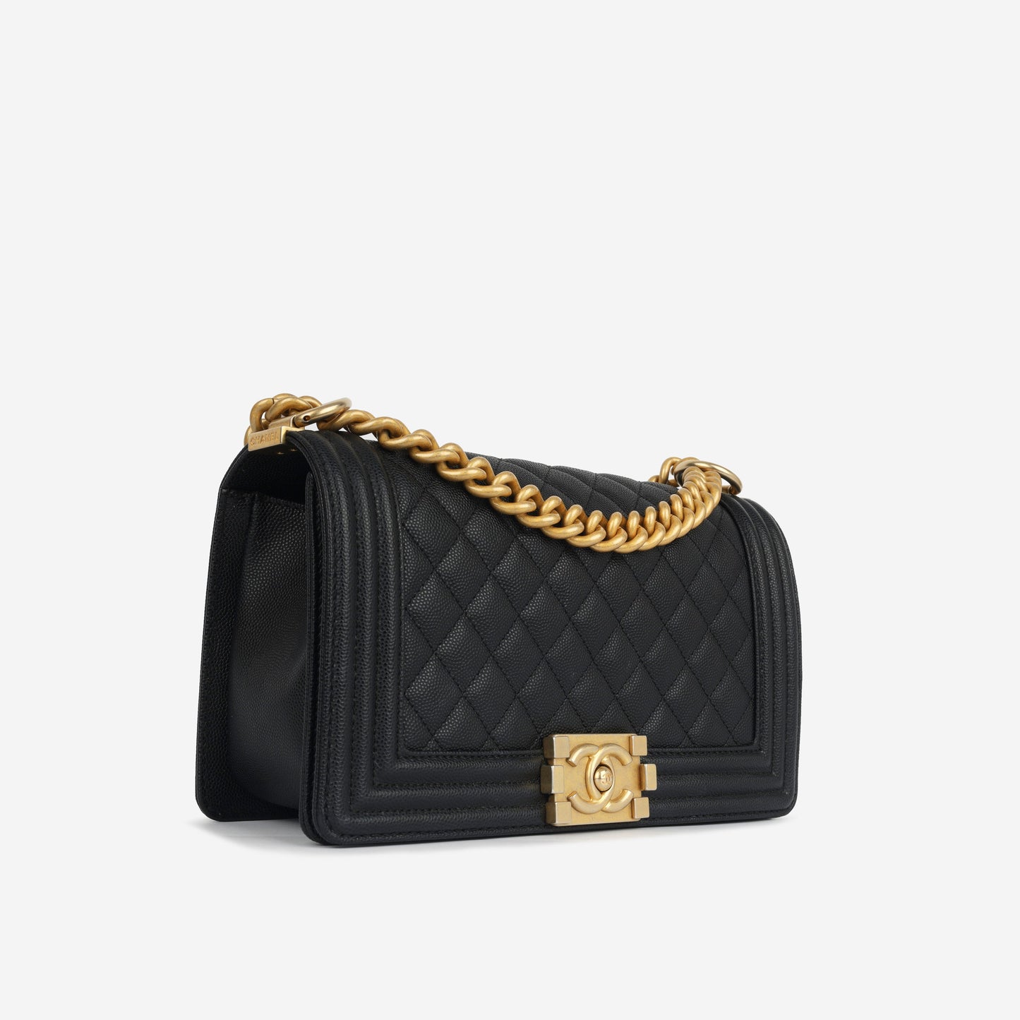 Chanel Boy Bag Caviar Black Shoulder Bag Style 9