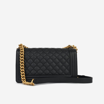 Chanel Boy Bag Caviar Black Shoulder Bag Style 9