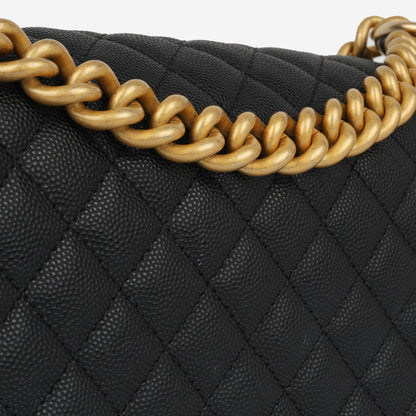 Chanel Boy Bag Caviar Black Shoulder Bag Style 9