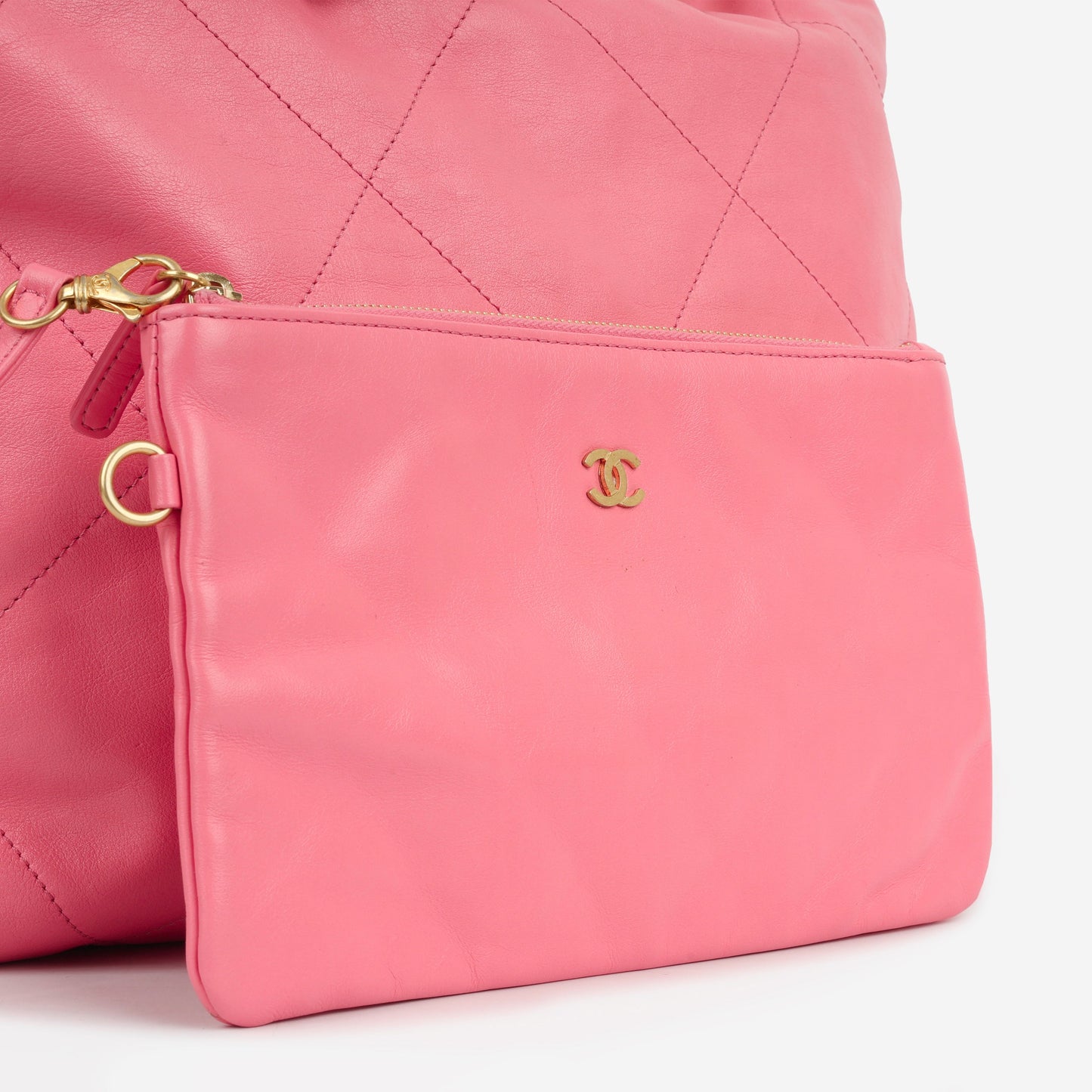 Chanel Luxury Calfskin Gold Tote Bag Style 2