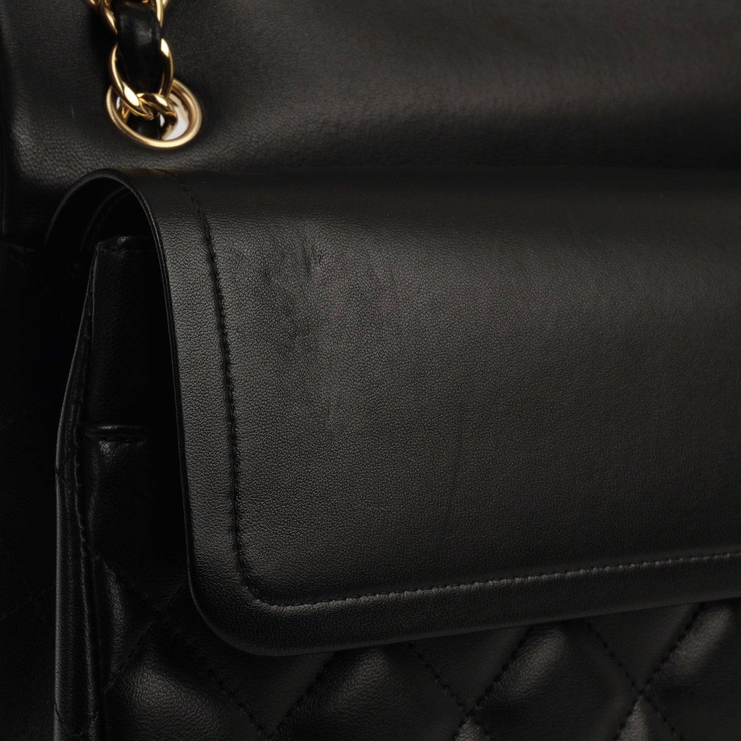 Chanel Classic Flap Lambskin Black Shoulder Bag Style 89