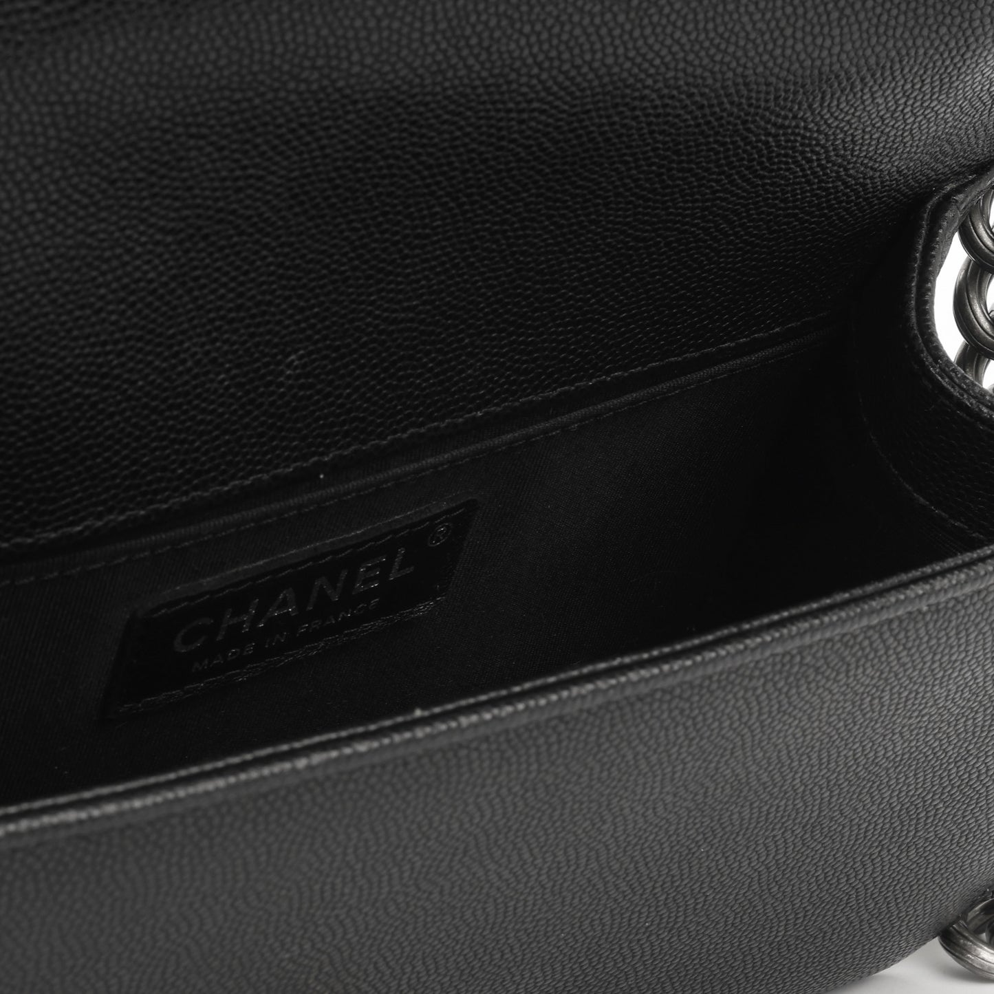 Chanel Boy Bag Lambskin Black Shoulder Bag Style 19
