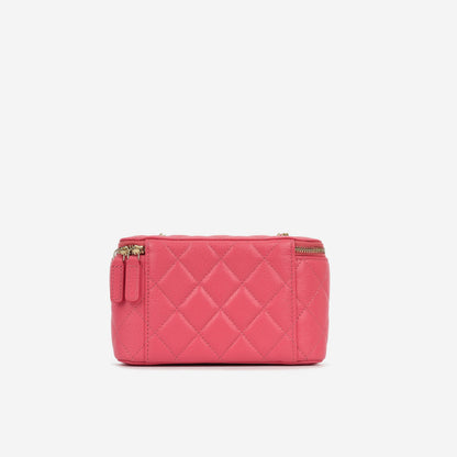 Chanel Vanity Lambskin Black Clutch Style 11
