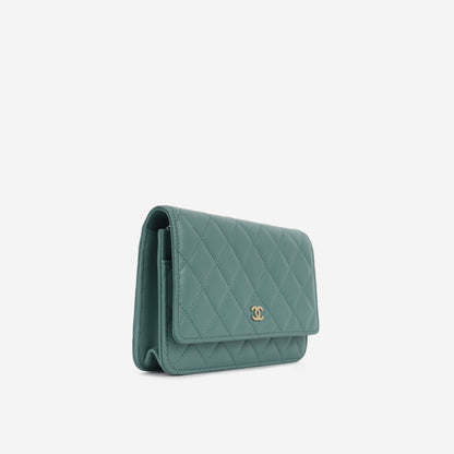 Chanel Wallet On Chain Lambskin Gold Crossbody Style 4