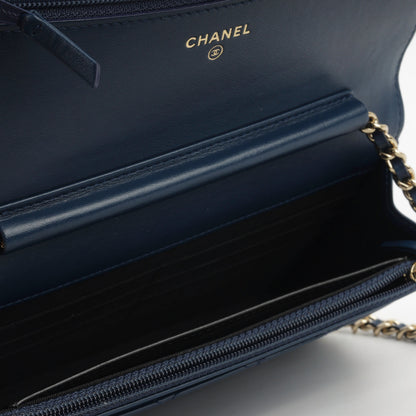 Chanel Wallet On Chain Caviar Gold Crossbody