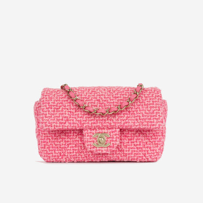 Chanel Mini Rectangular - Mixed Pink Tweed