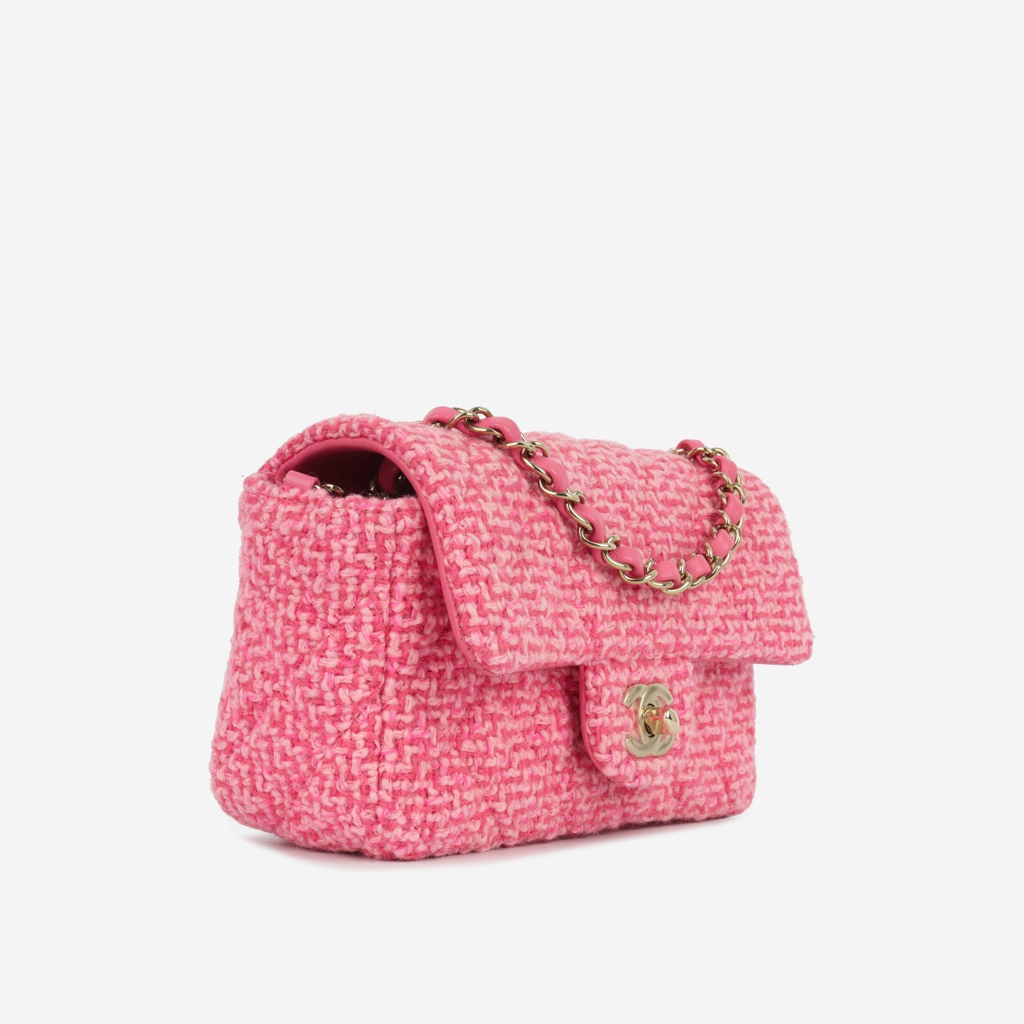 Chanel Mini Rectangular - Mixed Pink Tweed