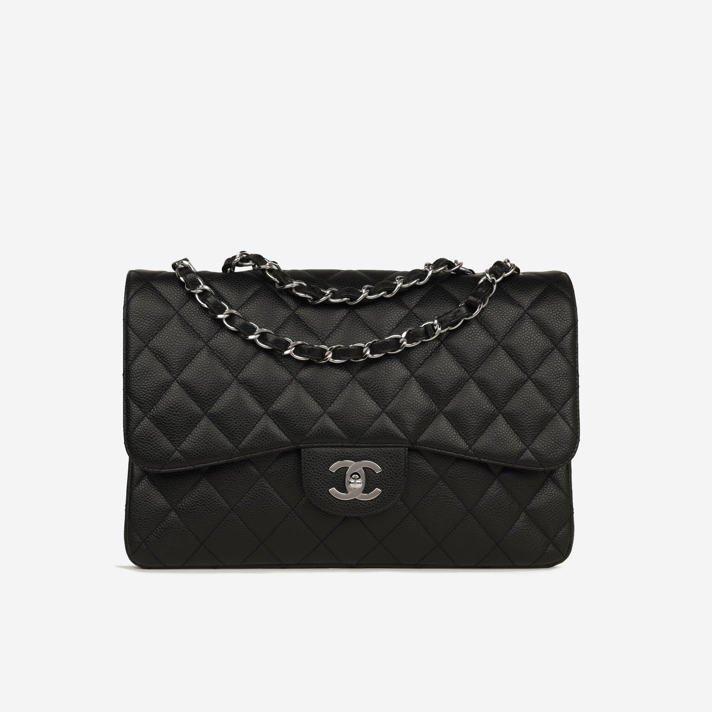 Chanel Classic Flap Lambskin Black Shoulder Bag Style 18