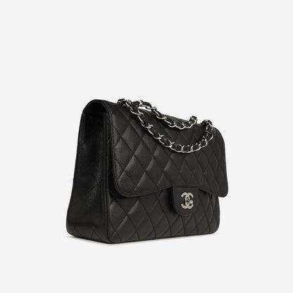 Chanel Classic Flap Lambskin Black Shoulder Bag Style 18