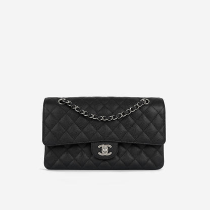 Chanel Classic Flap Lambskin Black Shoulder Bag Style 313