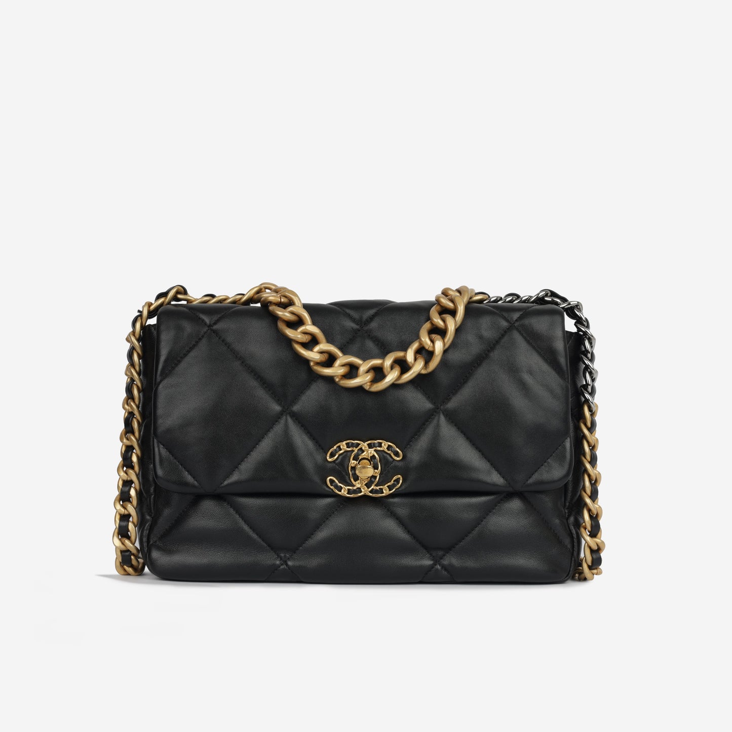 Chanel Chanel 19 Lambskin Black Shoulder Bag Style 14