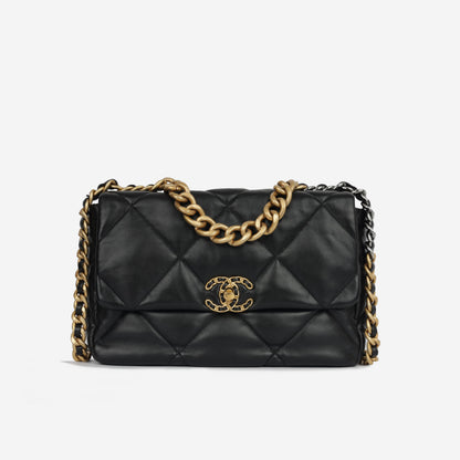 Chanel Chanel 19 Lambskin Black Shoulder Bag Style 14