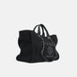 Chanel Deauville Lambskin Black Tote Bag Style 4