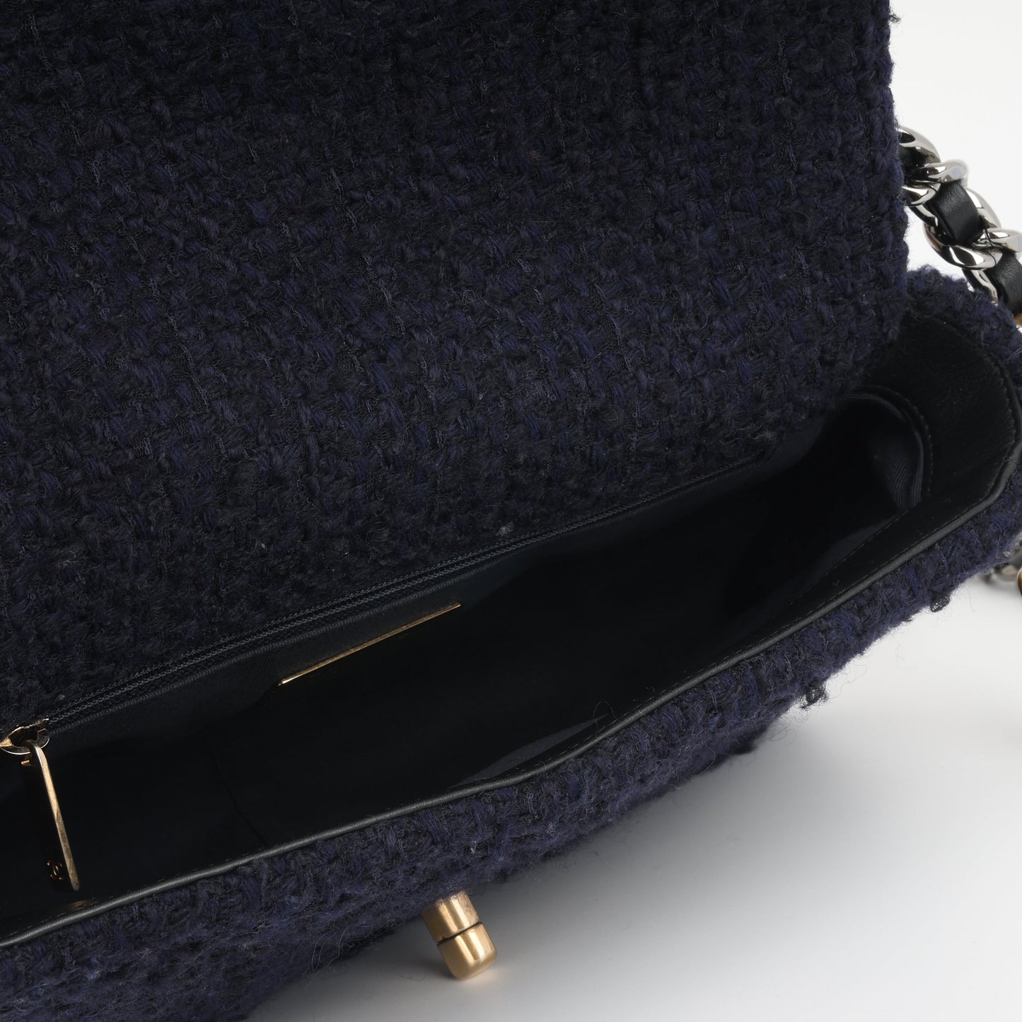 Chanel Chanel 19 Tweed Gold Shoulder Bag