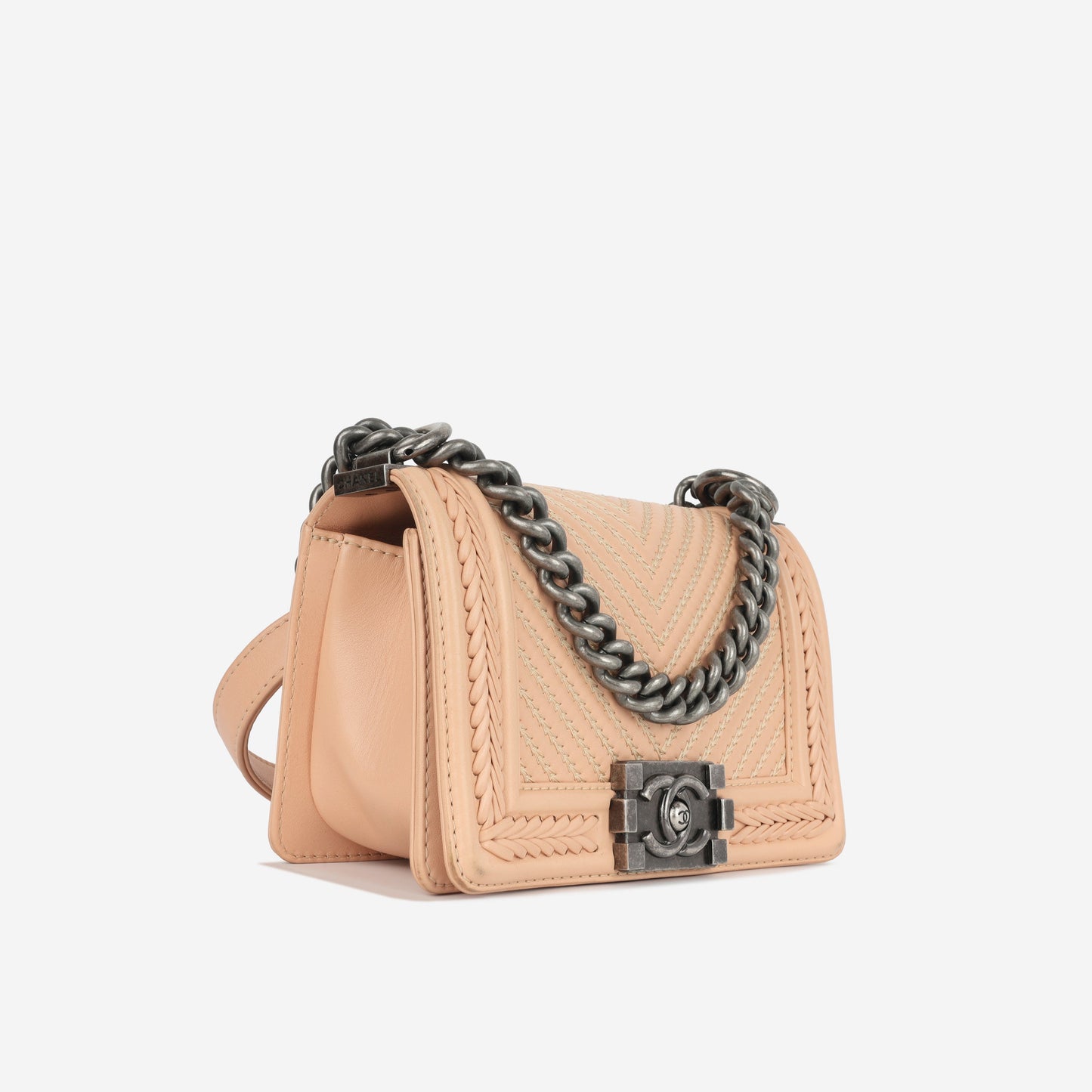 Chanel Boy Bag Lambskin Black Shoulder Bag Style 57