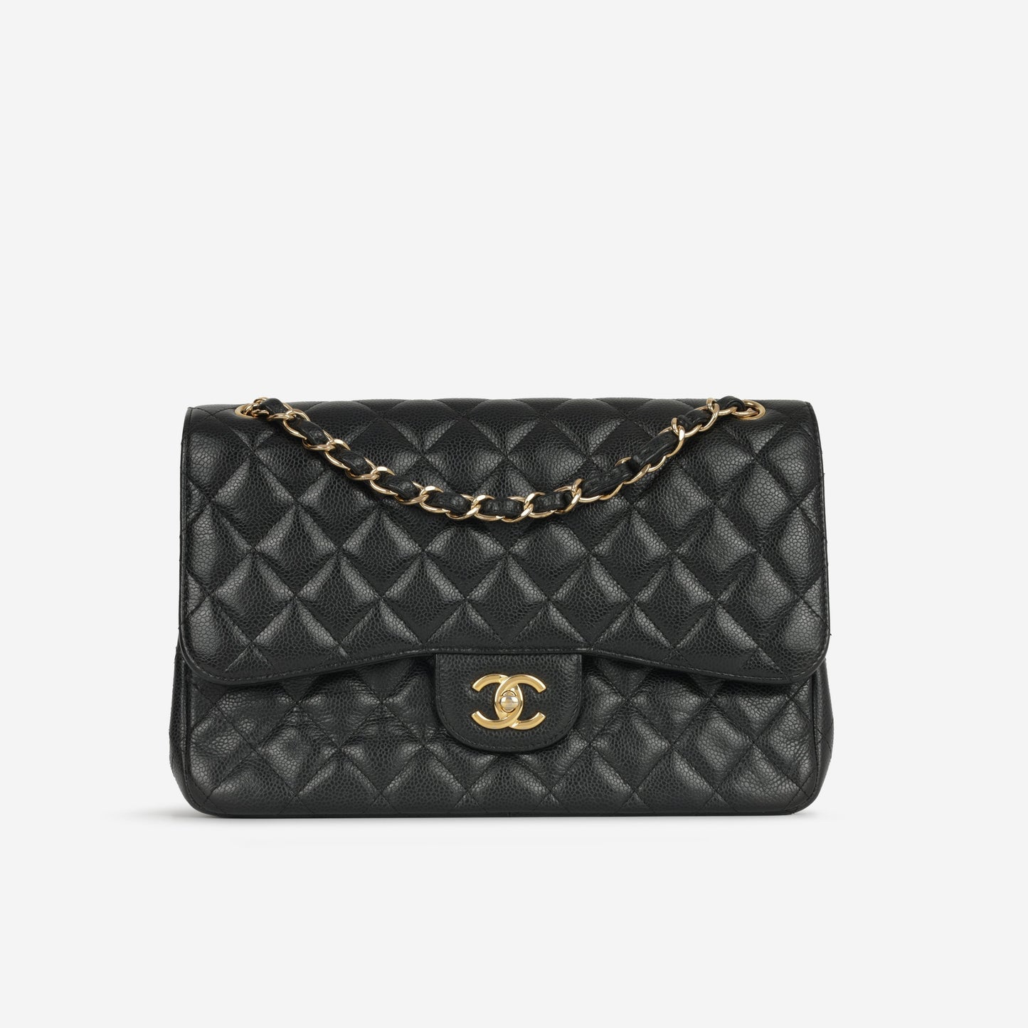 Chanel Classic Flap Lambskin Black Shoulder Bag Style 303
